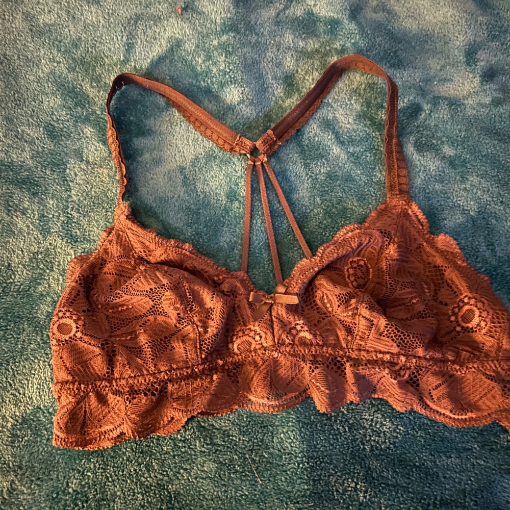 Aerie Lace Bralette in Warm Brown